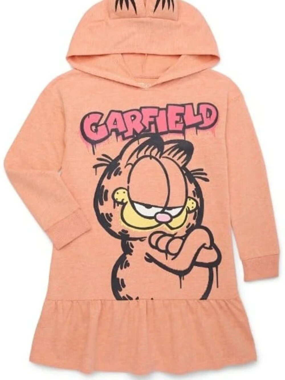 Garfield Girls Hooded Long Sleeve Cosplay Dress size M 7/8